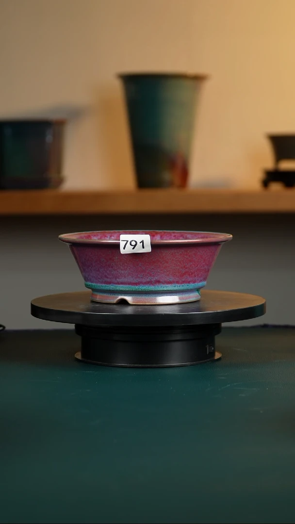 791窑变花盆6.5/5.5/18/15