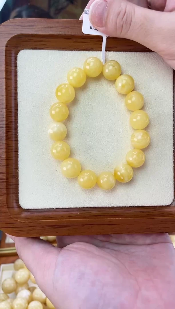 裸石蜜蜡未镶嵌手串