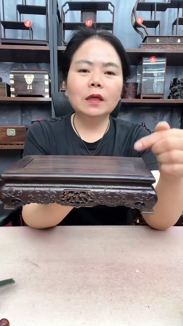 鸡翅木类端景台3049小李子红木工艺品
