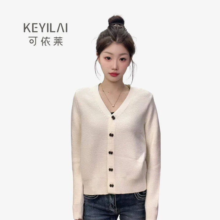 KYL可依莱-软糯毛衣针织开衫设计感小众上衣DY5C1B2396