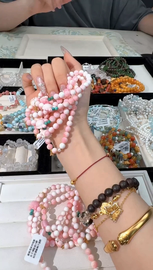 水晶手链银S925镶嵌M033女王螃蟹手串