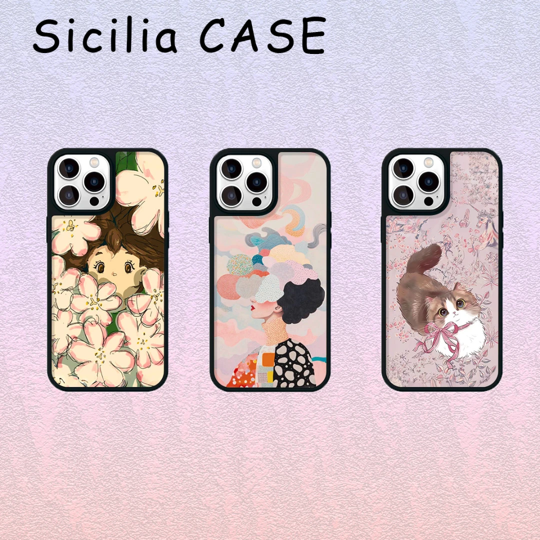 【大冬】肤感磁吸艺术女孩适用iphone16promax苹果15手机壳防摔创意