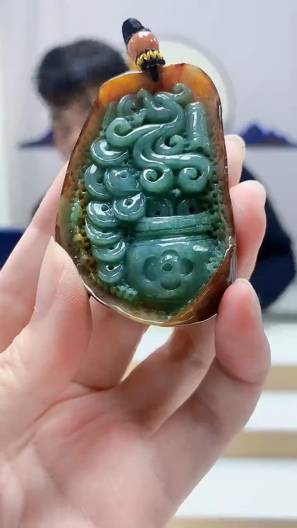 未镶嵌定制翡翠5060zm-毛货挂件35
