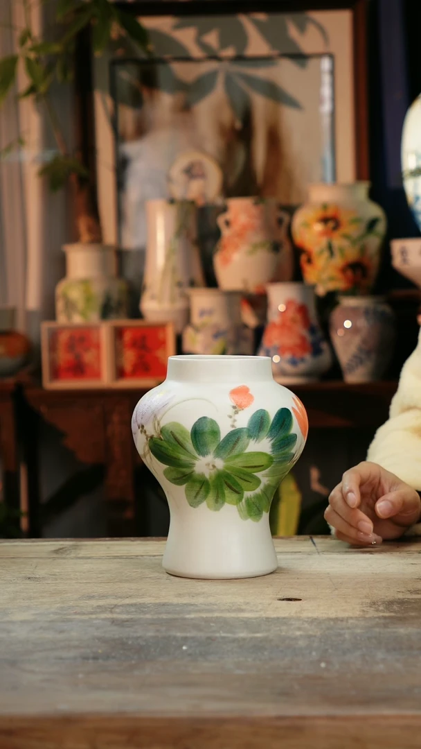 【闪购商品】瓷片景德镇纯手工釉下彩精品花瓶