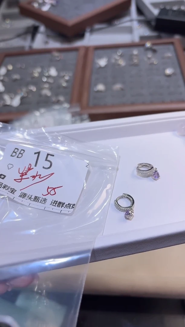 【闪购商品】水晶耳饰银S925镶嵌多样性发一BB15