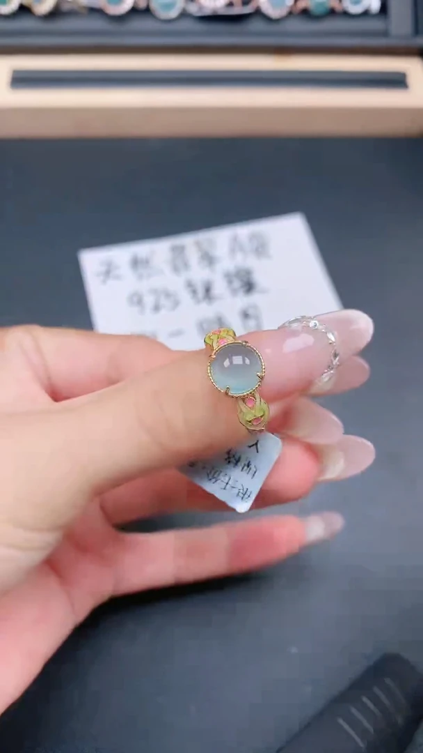 银S925镶嵌戒指翡翠1111