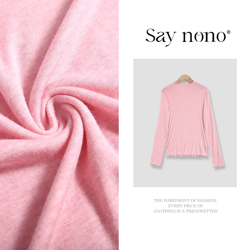 懒猫nono│Saynono 天丝羊毛木耳边半高领/XXYY8222