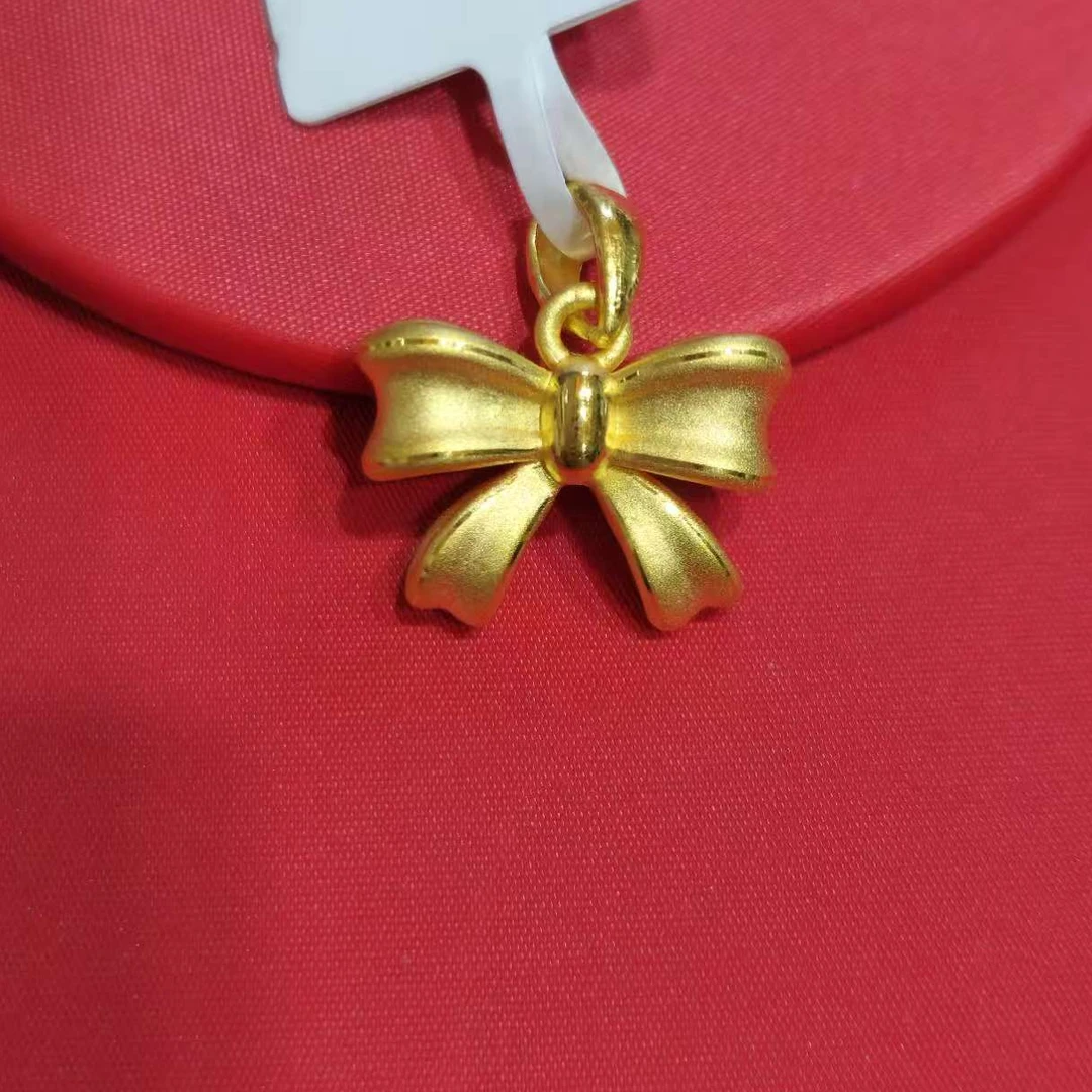 【莹莹专享】足金999饰品 蝴蝶结吊坠 GP 1.53