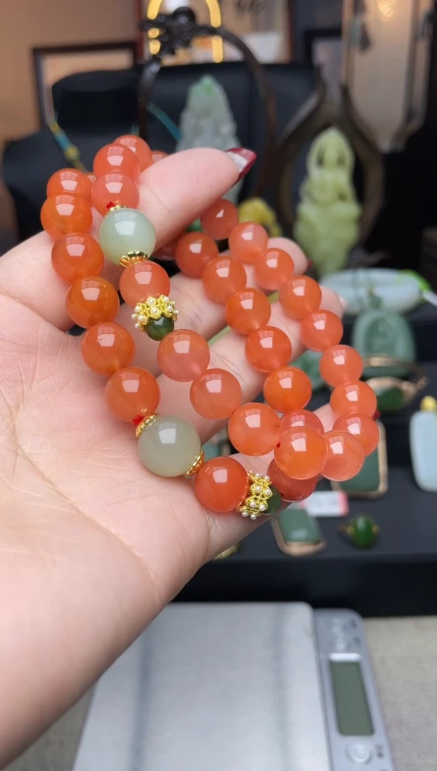 【闪购商品】南红玛瑙手链未镶嵌手串多样性发其一n055