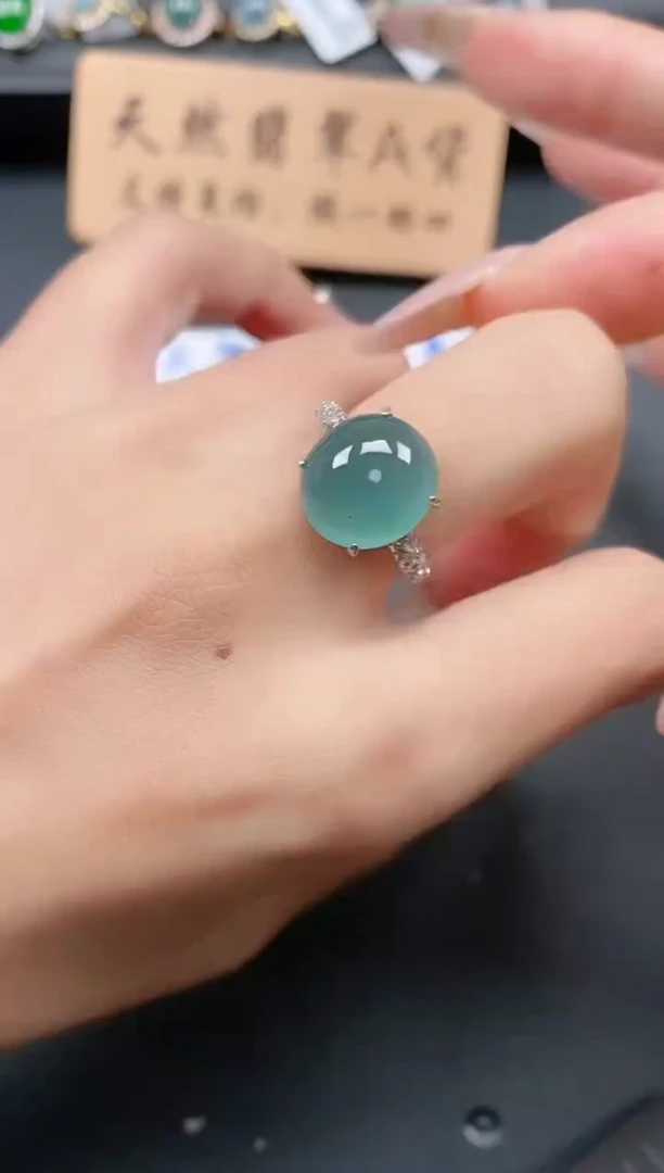 银S925镶嵌戒指翡翠111111