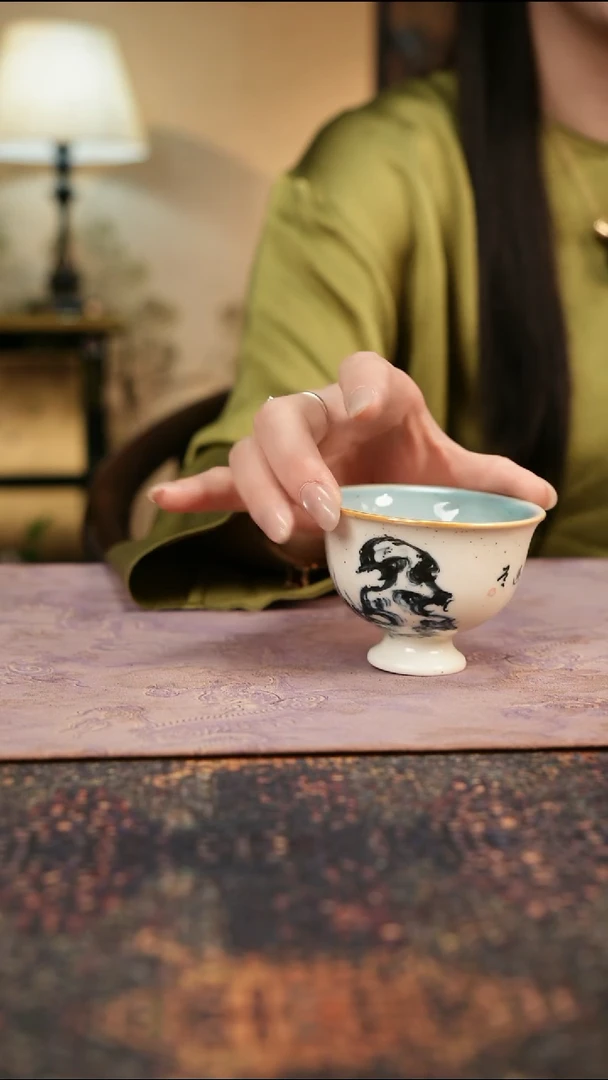 杯景德镇陶瓷杯碗柴烧多人