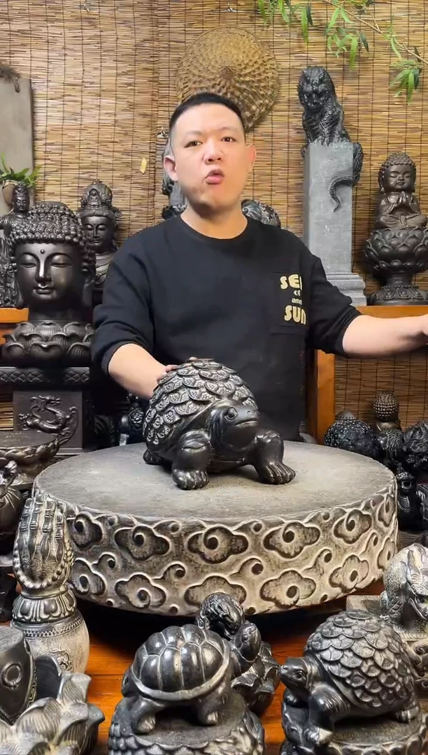 石材20金钱龟天然青石雕刻