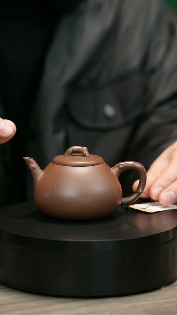 茶壶紫砂雅*H1747周卓琴底槽清树圆