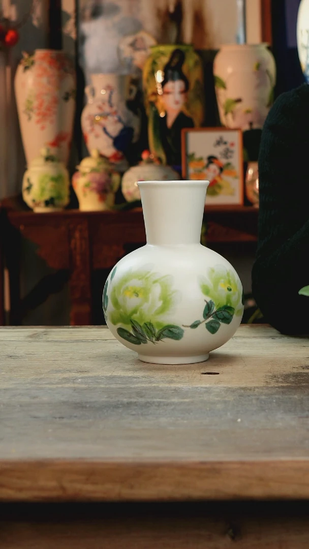 【闪购商品】瓷片景德镇纯手工釉下彩精品花瓶