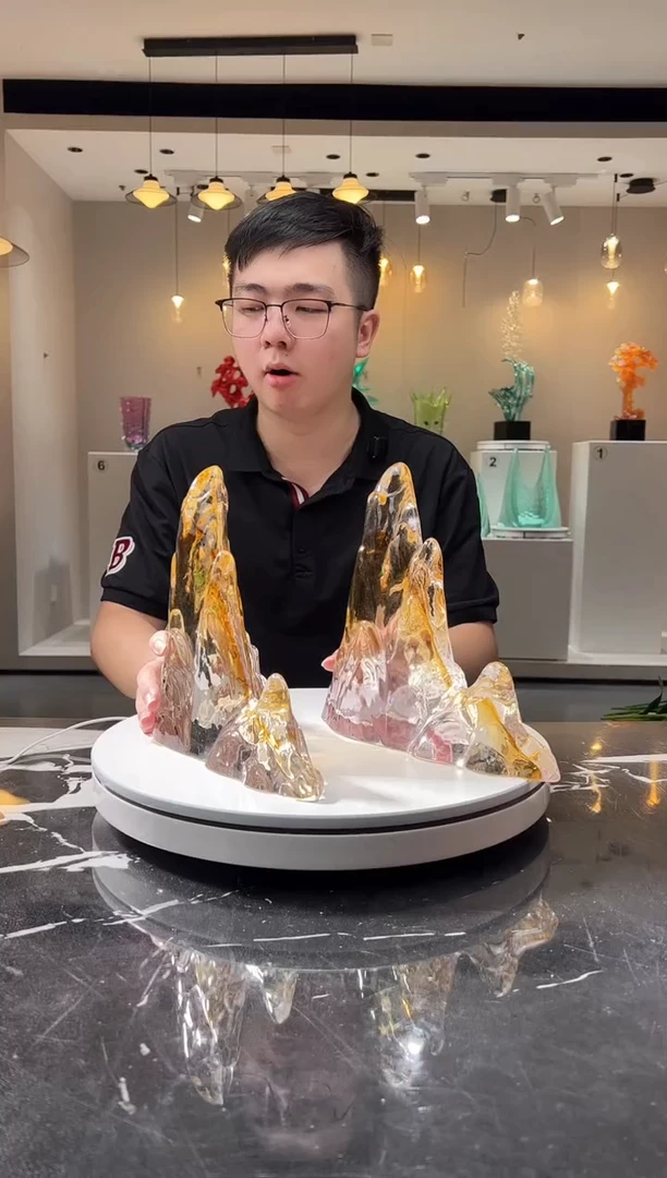 摆件巴比特美学 金色山一组