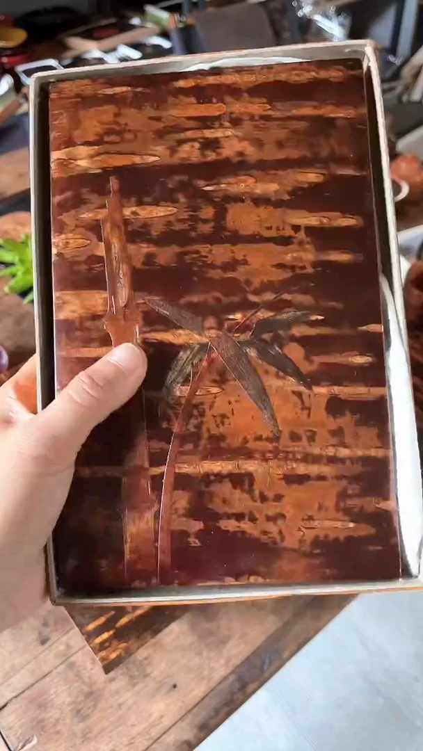 樱皮文盒  21.5*13.5*2.5