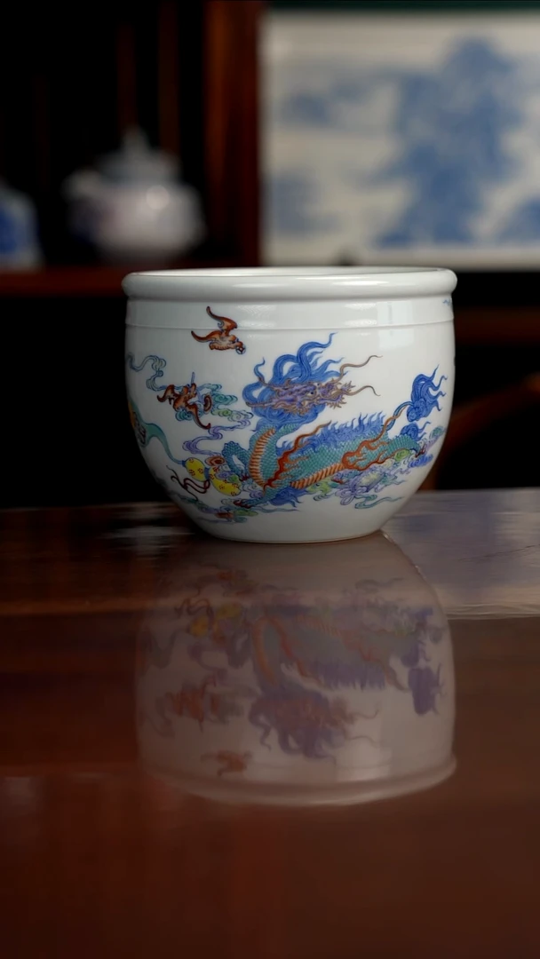 空山明月 新斗彩 麒麟望月