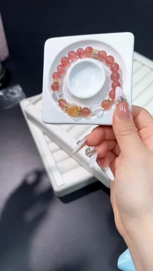 水晶手串未镶嵌10o多样性发其一【1条】默认微瑕