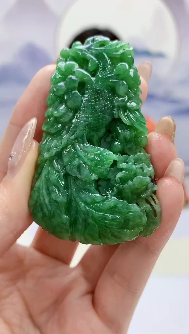 【闪购商品】定制翡翠未镶嵌4829jw-毛货挂件79