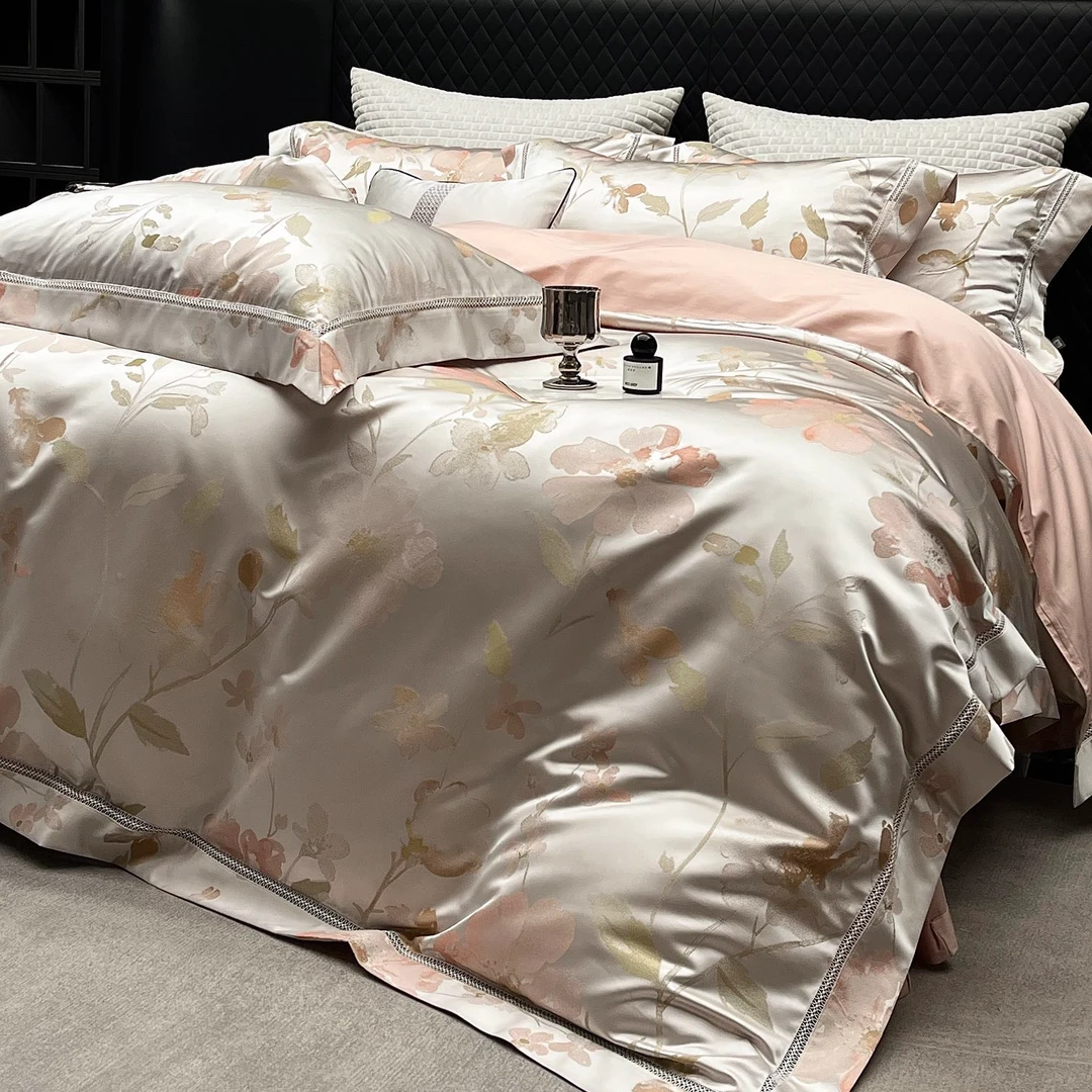 Gode【芙莉雅】高端鎏金色织大提花全棉四件套 珠光丝质 极致柔软