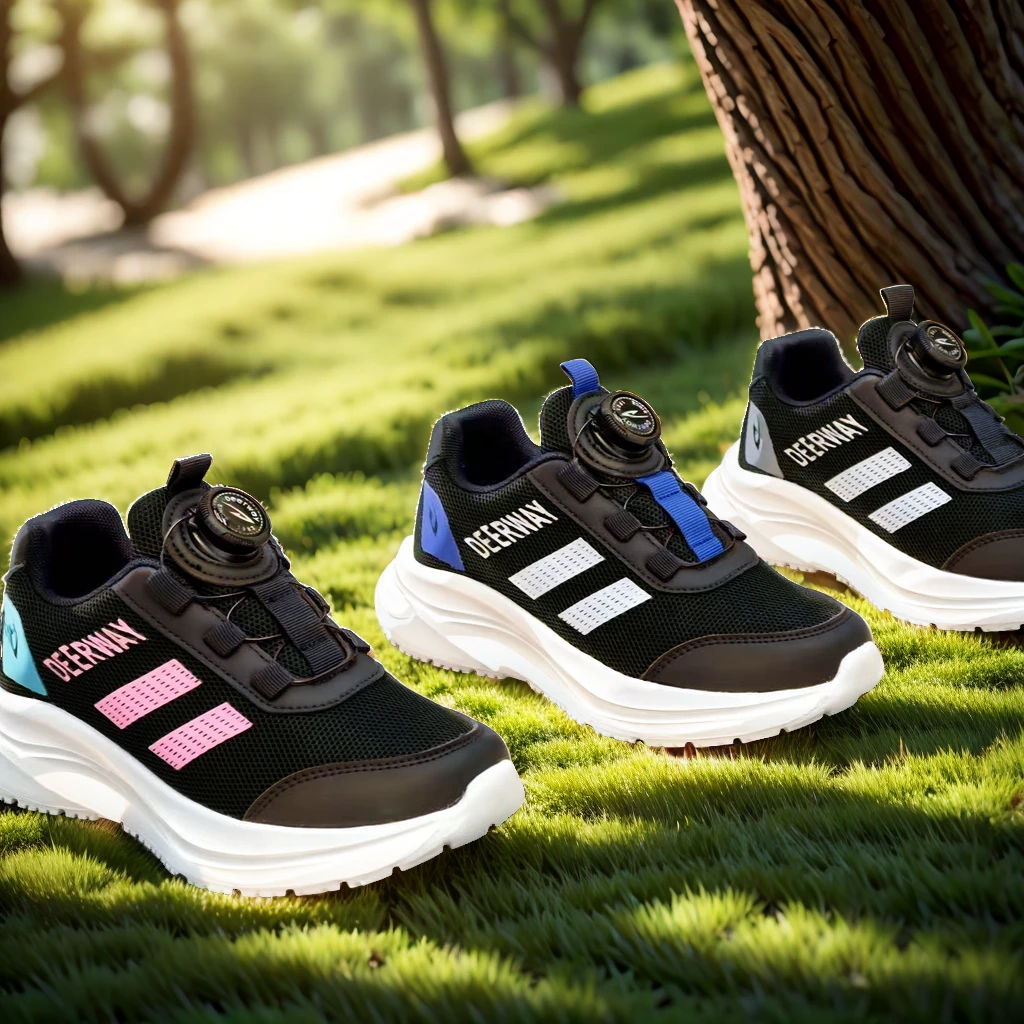 德尔惠【小跑】6003双网超轻小跑透气轻便专业跑步运动鞋女童鞋子