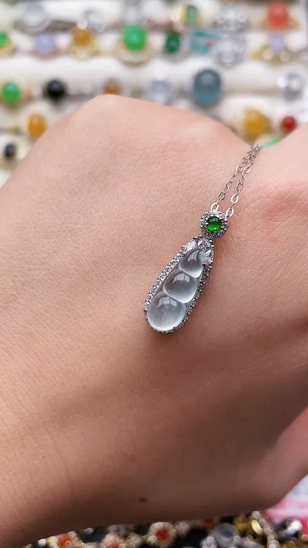 银S925镶嵌戒指翡翠128