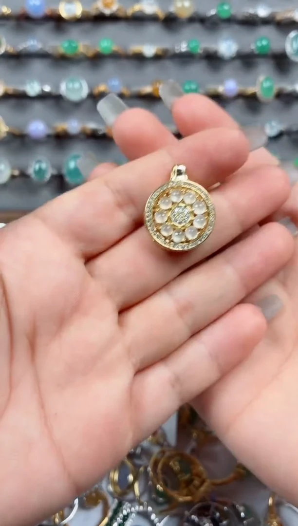 银S925镶嵌戒指翡翠.