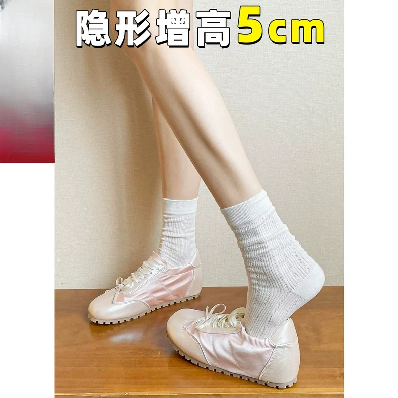 爆款小个子内增高夏季运动芭蕾舞鞋透气防滑百搭阿甘德训鞋女外穿