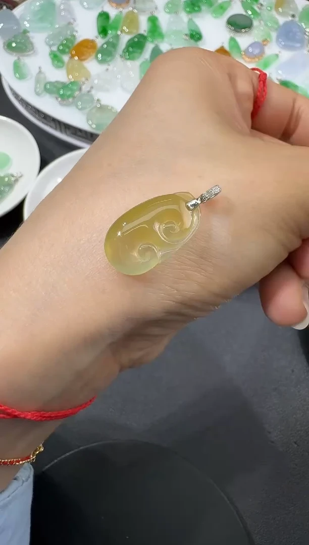 翡翠18K金镶嵌颈饰H0530-S1501-131