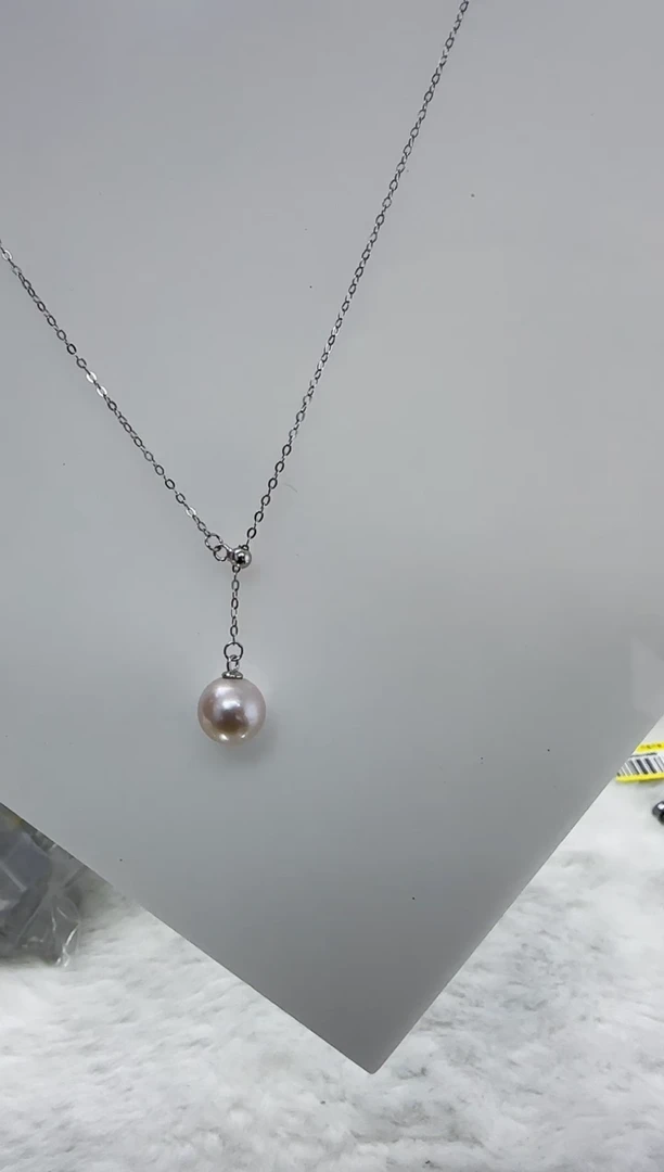 【闪购商品】淡水珍珠DA银S925镶嵌b365 白珠套链9