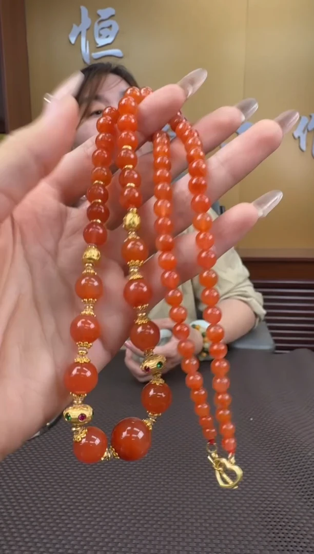 【闪购商品】玛瑙/玉髓项链未镶嵌5-6