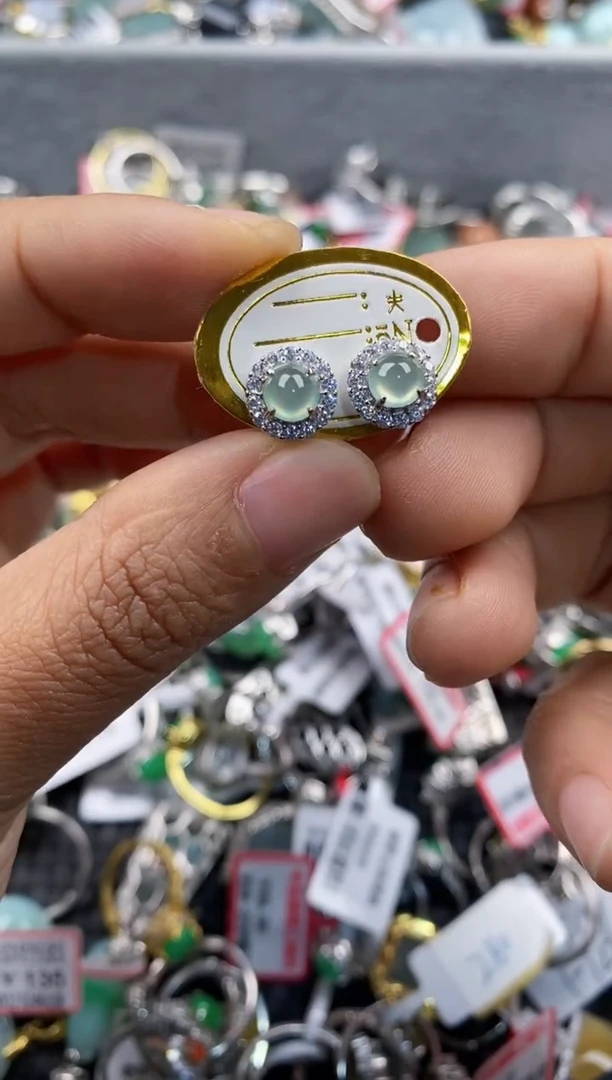 银S925镶嵌戒指翡翠 222       4