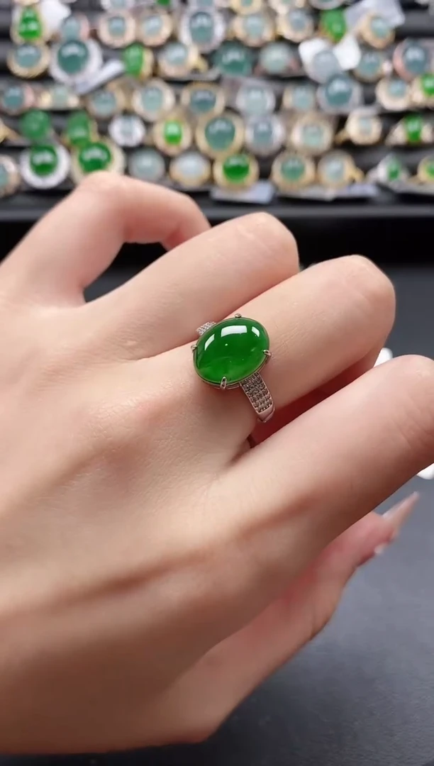 【闪购商品】翡翠戒指银S925镶嵌511511