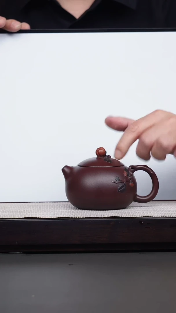 茶壶紫砂紫朱泥柿子西施
