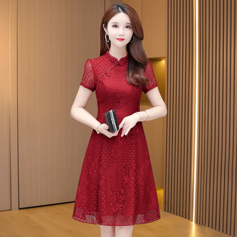 喜婆婆婚宴装十三行旗袍连衣裙女2025新款今年流行爆款高端礼服夏