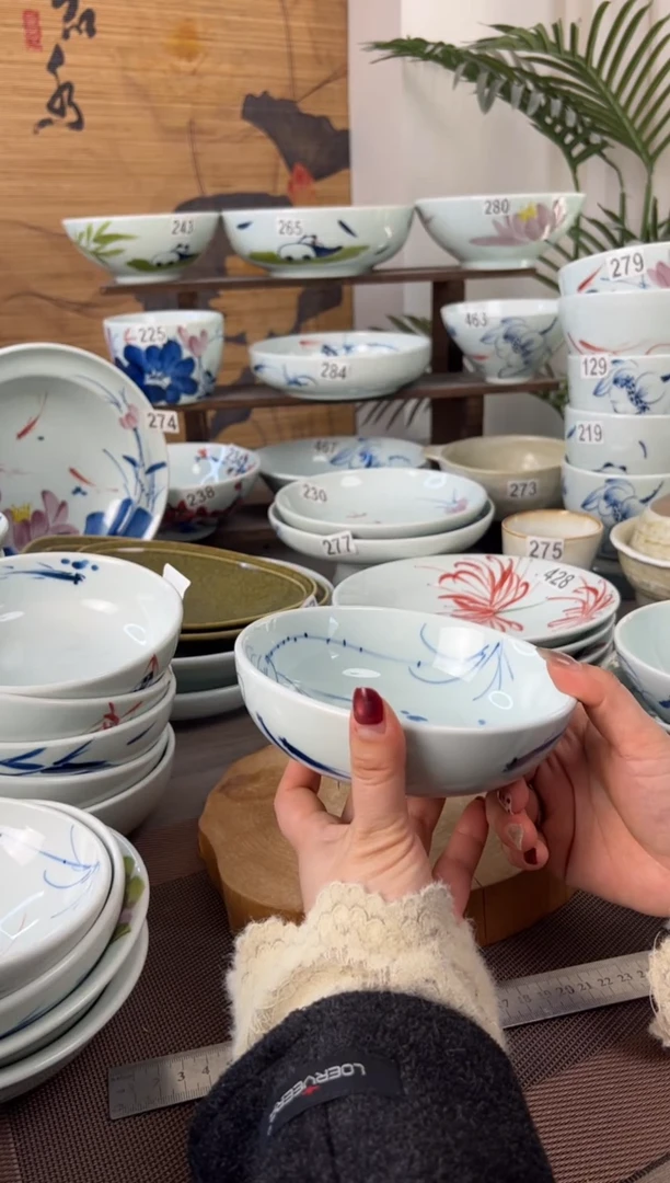 明舟中暇手绘6寸罗汉碗（随机图案单只装）