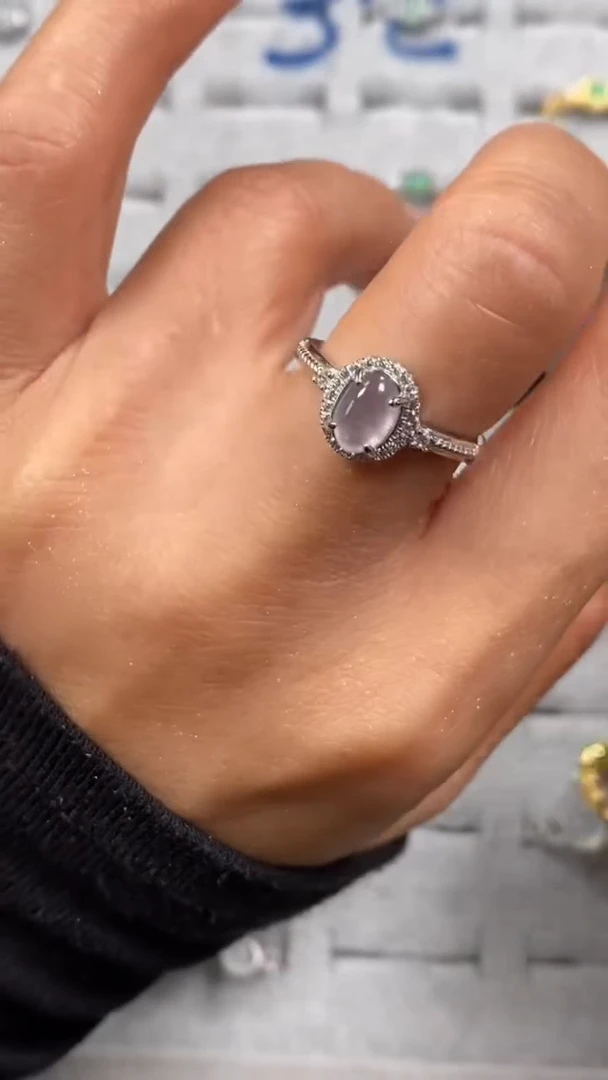 【闪购商品】翡翠戒指银S925镶嵌8479