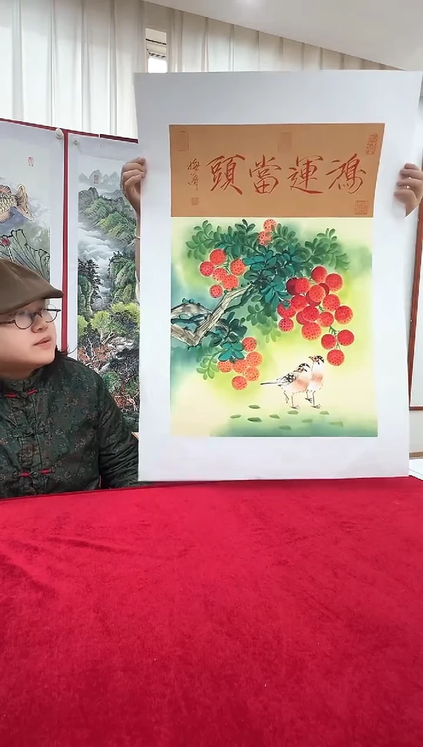 国画梅清老师2.2平尺花鸟+书法作品