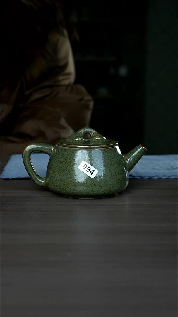 【闪购商品】杯094号茶叶末洒金石瓢壶孤品