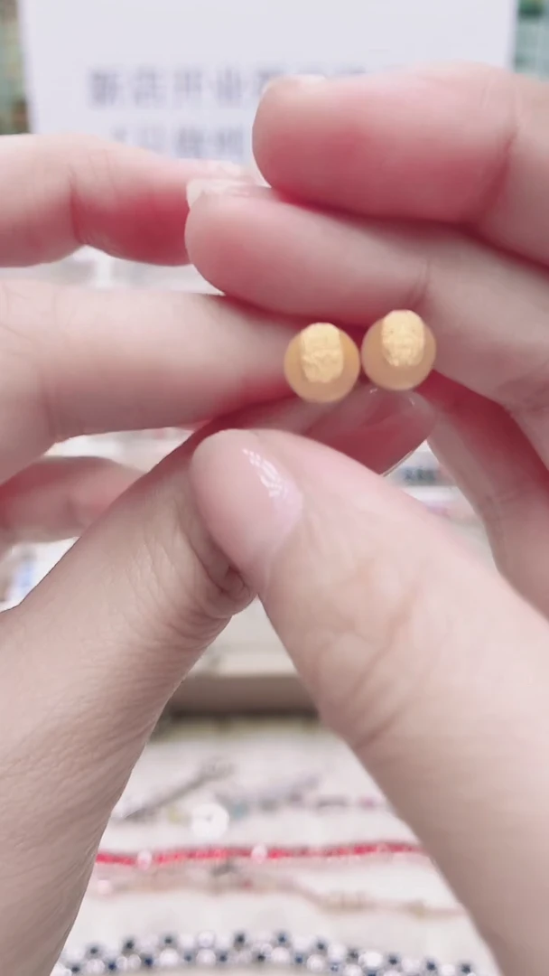 蜜蜡银S925镶嵌耳饰375ZB1128产品一个（多样性）