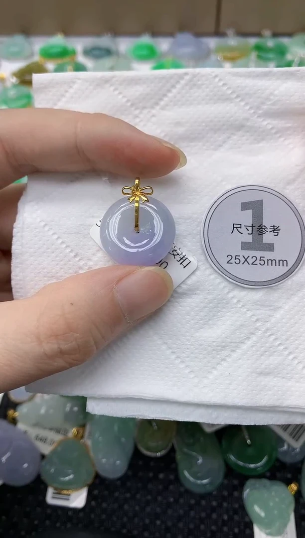 翡翠18K金镶嵌颈饰?****姐1111111111