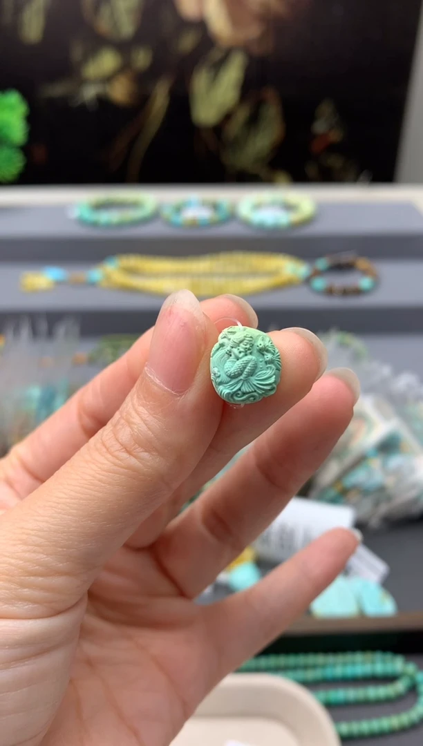 未镶嵌绿松石精工雕刻W133