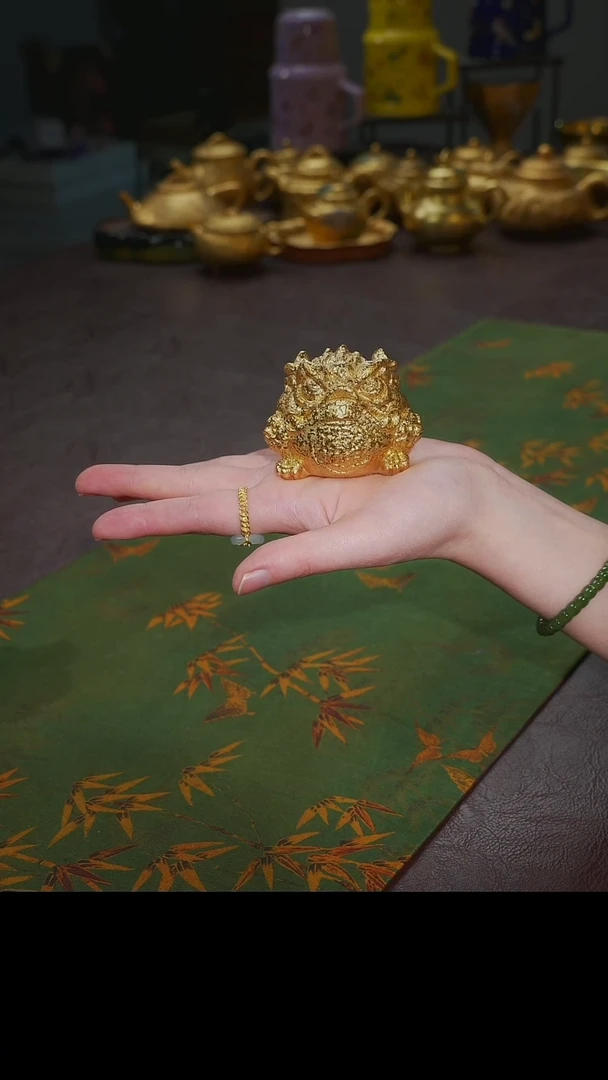 杯【宜景窑鎏金系列】金蟾