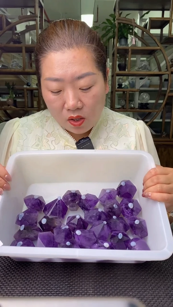 水晶珠宝半成品未镶嵌紫水晶柱子D650多样性发其一90-100