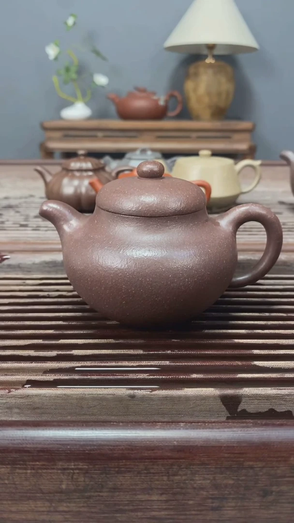 茶壶紫砂柿圆天青220