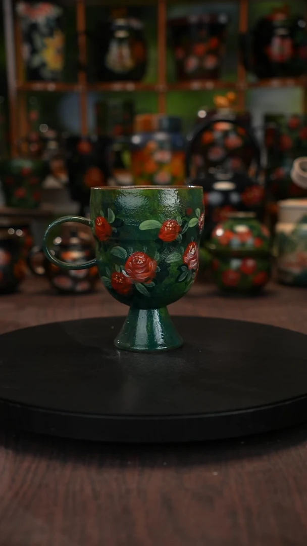 油画 手绘釉下彩