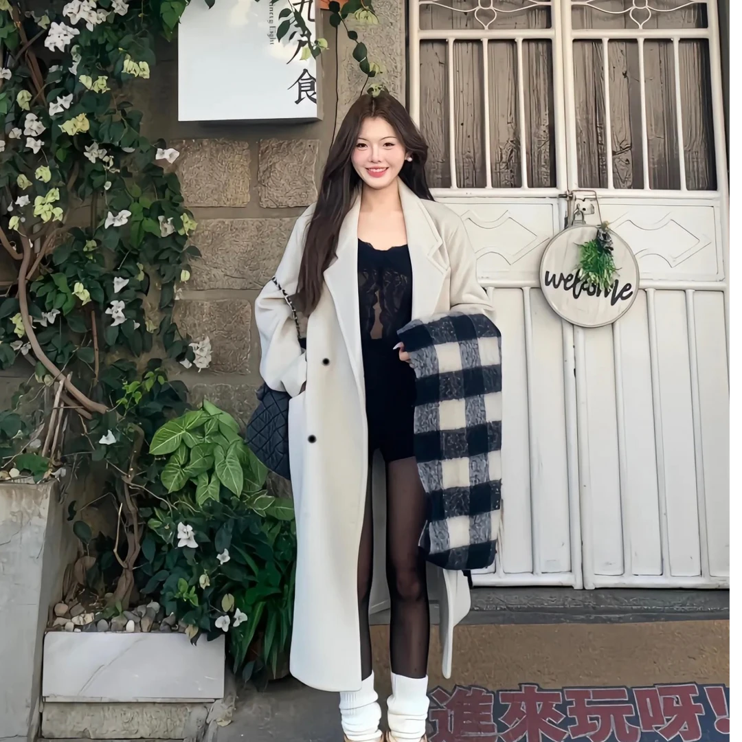 【清货】2024秋冬新款韩版大衣直筒加棉加厚【2.0】羊毛呢大衣