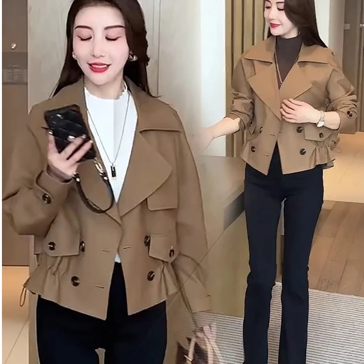 短款外套女款2025春季新款时尚洋气高级感小个子百搭显瘦休闲风衣