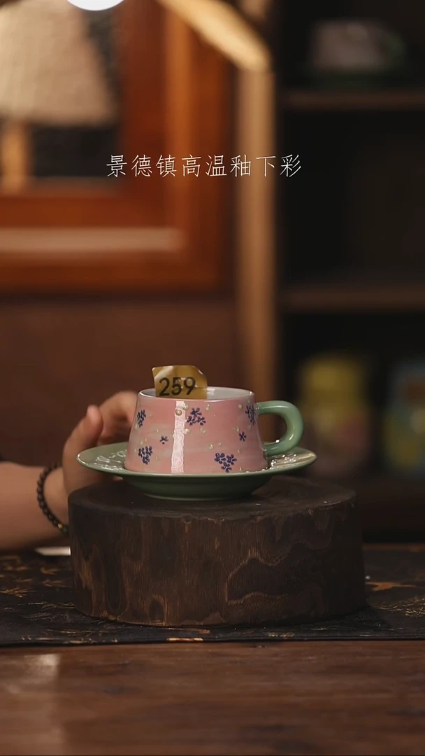 陶瓷景德镇高温釉下手绘陶瓷@L259@