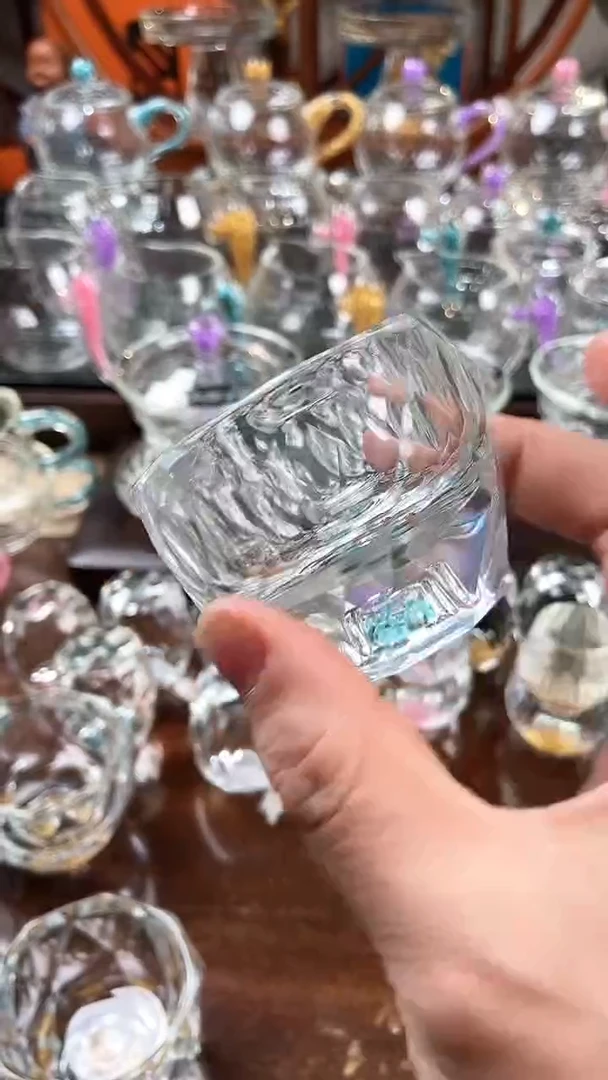 【闪购商品】玺宴新款水晶八角杯绿松石